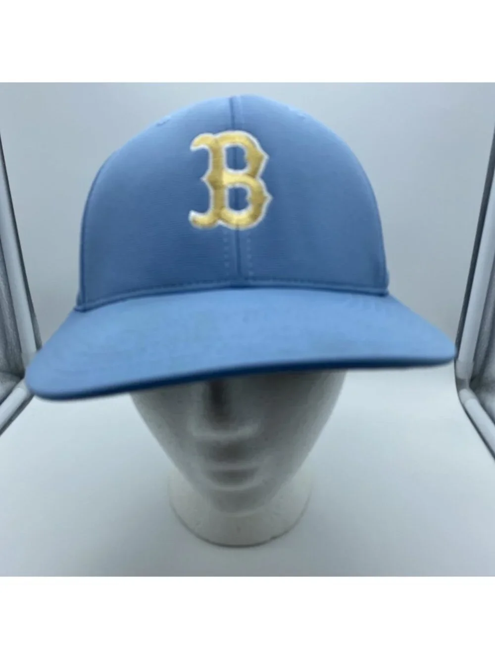 Blacksburg Bruins Blue Cap Hat Richardson Stretch S-M Yellow B